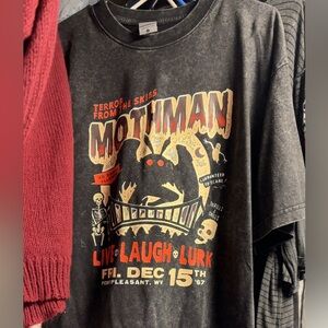 Mothman Graphic Black Men's Sweater Tee - L